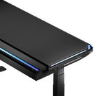 Blacklyte - Atlas Plateau de bureau de jeu - Noir-Compartiment de gestion des câbles : gardez les câbles cachés et votre bureau propre grâce aux compartiments dédiés à la gestion des câbles