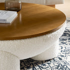 Modway - Tridome Manche Boucle Tapis Table basse de rangement - Ivoire naturel-Glissières de plancher sans marquage