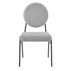 Modway - Craft Tissu rembourré Fauteuils d’accompagnement à manger - Noir Gris clair-8