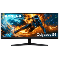 Samsung - Moniteur de jeu incurvé 34 po Odyssey G5 - LS34HG550ENXZA-Résolution ultra-large UWQHD (3440 x 1440)
