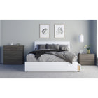 Nexera - Commode James 4 tiroirs, Gris écorce-Meubles conçus et produits au Canada à partir de panneaux de particules et de MDF certifiés CARB II/FSC.  Item expédié en 24-48 heures après réception de la commande.  Assemblage requis