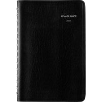 AT-A-GLANCE - Cahier de rendez-vous quotidien 2027 - 8 po H x 4 7/8 po l - noir - anglais-12 mois : janvier 2027 à décembre 2027