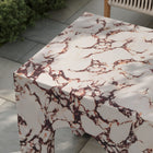 Modway - Valen Carré intérieur - Terrasse extérieure Béton voûté Table d’appoint - Marbre rouge-Arrivée entièrement assemblée