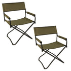My Home My Living - Chaises de réalisateur d'extérieur - Vert - Lot de 2-Dimensions hors tout : 23,5" L x 22,5" P x 32" H