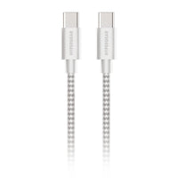 HyperGear - Câble de charge et de synchronisation tressé USB-C vers USB-C de 10 pi - Blanc-Conçu pour les appareils USB-C