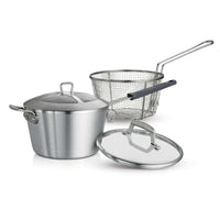 Tramontina - Pro Fusion Friteuse profonde antiadhésive de 5,5 Qt avec couvercle – Progris-Alliage d’aluminium épais