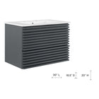 Modway - Render Fixation murale de 30" Vanette de salle de bain - Gris blanc-Conception murale