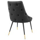 Modway - Adorn Touffe Performance Velvet Fauteuil d’appoint de salle à manger - Noir-Livré entièrement assemblé