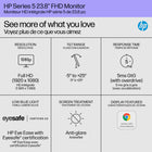HP - Moniteur LCD Full HD 524sw 24 po de classe IPS - Blanc - 94C21AAABA-Couverture colorimétrique sRGB de 99 %: Reproduction parfaite et homogène des couleurs via des réglages simples.