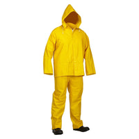 Forcefield - Combinaison de pluie 3 PC, 35 mm, jaune, PVC-polyester, 023-50004, très grand-Polyester jaune de PVC
