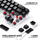 Cybeart - Akula 65 Lite Clavier Gaming Filaire Rgb Compact 65 - Noir-Le port USB filaire haute vitesse offre une réactivité instantanée sans aucune configuration et une alimentation ininterrompue