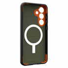 UAG - Civilian Pro Rugged Case pour Samsung Galaxy S25+ - Olive Drab/Orange-Compatible avec la plupart des chargeurs magnétiques tiers, y compris MagSafe