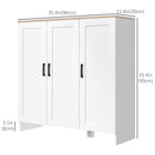 HOMCOM - Buffet moderne 35,4 po L avec rangement - blanc-Surface en panneau de particules lisse pour un entretien facile 