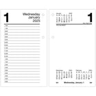 AT-A-GLANCE - Recharge de calendrier de bureau quotidien 2025 avec onglets mensuels 2 pages/jour - 6 po H x 3 1/2 po l - anglais-12 mois à onglet : janvier 2025 à decembre 2025