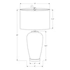 Monarch Specialties - Luminaire - 29 po H Lampe De Table - Céramique Bleue - Abat-Jour Ivoire / Crème - Contemporain - Moderne-Fabriquée à partir de matériaux de haute qualité, cette lampe de table est assortie d'une garantie limitée de 2 ans contre tout défaut, assurant un style et une fonctionnalité durables qui illumineront votre intérieur pendant des années