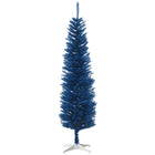 HOMCOM - Sapin de Noël artificiel fin 6pi - bleu profond-6pi de haut, luxuriant avec des feuilles bleu foncé qui donnent un aspect sain et naturel 