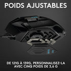 Logitech – Souris de jeu hautes performances G502 Hero (910-005469 G502)-Technologie LIGHTSYNC : Choisissez parmi une gamme complète de 16,8 millions de couleurs environ et synchronisez les animations et les effets d'éclairage avec vos autres dispositifs Logitech G. Personnalisez le tout rapidement et facilement à l'aide de l'Assistant pour jeux vidéo de Logitech.
