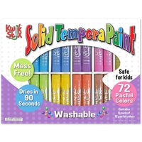 Kwik Stix - TPG692 Ensemble de bâtons de peinture à la tempera - pastel - 6 de chaque couleur - 72 unités-Peintures Kwik Stix : Les bâtons de peinture à la tempera Kwik Stix éliminent le désordre de la peinture tout en conservant tout le plaisir. Ces peintures à séchage rapide sèchent en moins de 90 secondes, offrant un plaisir sans désordre pour les enfants de tous âges.