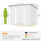 Outsunny - remise de jardin 9 pi x 6,5 pi avec puits de lumière - gris clair-Grâce aux doubles portes coulissantes, vous aurez un accès facile à vos affaires
