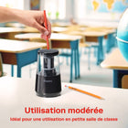 Staples - Taille-crayon électrique à double alimentation pour usage modéré et quotidien – Noir-Lame en acier durable conçue pour offrir jusqu’à 3 000 affûtages