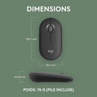 Logitech - Pebble Mouse 2 M350s fine sans fil Bluetooth, portable, légère, boutons personnalisables - Graphite-8