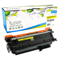 fuzion - HP CE402A (507A) Cartouche de toner compatible - Rendement standard - Jaune-Jaune