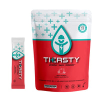 Thersty - Mélange de boisson hydratante - saveur de punch aux fruits-Contient du sel de mer, des vitamines C, des vitamines B, des BCAA et des électrolytes essentiels