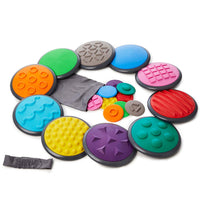 Winther - GONGE Disques tactiles – Ensemble complet de 10-Le matériau tactile met au défi le sens du toucher des enfants sur les mains et les pieds