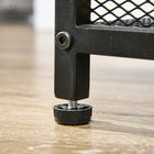 Outsunny - Porte-bûches à 2 niveaux avec 4 outils et crochets- support à bûches- noir-Acier solide avec électrophorèse et revêtement en poudre pour résister aux intempéries 