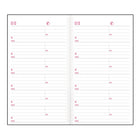 Brownline - 2026 Agenda de poche hebdomadaire Deux semaines par page double - 6 po x 3-1/2 po - Noir - Anglais-Section pour numéros de téléphone et adresses