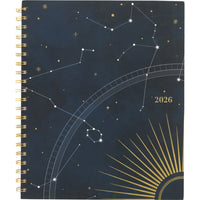 Cambridge - Agenda hebdomadaire/mensuel Stargazer 2026 - 11 po H x 8 1/2 po l - bleu - bilingue-12 mois : janvier à décembre 2026