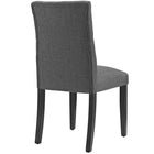 Modway - Duchess Tissu Chaise à manger Ensemble de 2 - Gris-Tissu fin Polyester Rembourrage 
