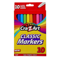 Cra-Z-Art - Marqueurs Fineline non lavables - Paquet de 10-L'ensemble de marqueurs à pointe fine classique Cra-Z-Art 10 ct est disponible en dix couleurs vives, inspirant l'imagination et la créativité dans chaque boîte