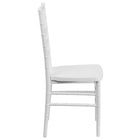 Flash Furniture - Chaise Chiavari empilable de la série HERCULES PREMIUM en résine blanche-Quantité de pile: 8