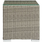 Modway - Repose Terrasse extérieure Table d’appoint - Gris clair-Cadre en aluminium revêtu de poudre