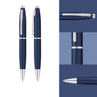 A.T. Cross - Stylo à bille Calais, bleu nuit métallique mat-Les stylos Cross sont des cadeaux parfaits depuis plusieurs générations et sont fièrement offerts dans une boîte-cadeau de qualité supérieure. 