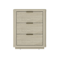 Manhattan Comfort - Table de nuit moderne Evelyn 20" à 3 tiroirs - Naturel-Table de nuit moderne pour chambre et salon