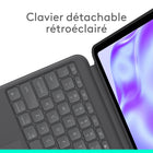 Logitech - Étui clavier Combo Touch pour iPad Pro 13 pouces M4 2024 - Graphite - Anglais-Support flexible, clavier amovible: trouvez l'angle idéal pour accomplir vos tâches grâce au support ultra-flexible, détachez le clavier pour dessiner, regarder des vidéos ou lire en toute liberté 