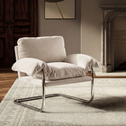 Modway - Ansel Performance Velvet Chaise d’accent - Albâtre-Siège rembourré fixe
