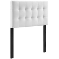 Modway - Lily Biscuit Touffé Performance Velvet Tête de lit jumelée, Blanc-Luxueuse tête de lit jumelée moderne