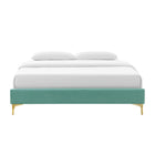 Modway - Sutton Performance Velvet Cadre de lit King, Monnaie-Velours de performance résistant aux taches