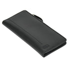 Club Rochelier - Portefeuille mince pour femme avec fermeture éclair sur le dessus - Noir-2 poches fendues