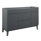Modway - Render 48" Armoire de lavabo compatible avec un seul lavabo (non inclus) - Gris-7