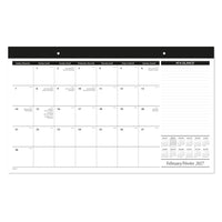 AT-A-GLANCE - Sous-main mensuel 2027 - 10 7/8 po H x 17 3/4 po l - bilingue-Format des pages : 10 7/8 po H x 17 3/4 po l
