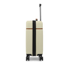 Bugatti - Valise de cabine à coque rigide 18.50po de la collection Cannes - Crème-Poignée télescopique avec système de verrouillage à plusieurs niveaux