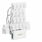 Emporia - Vue 3 Moniteur d'énergie domestique avec 16 capteurs de niveau de circuit 50A-S Installe dans la plupart des panneaux électriques résidentiels avec capteurs à pince et prend en charge systèmes monophasés monophasés divisés et deux fils, également compatible avec systèmes trois fils et systèmes triphasés quatre fils wye avec neutre mis à la terre tn ou tt lors de l utilisation d un capteur 200A supplémentaire vendu séparément