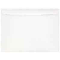 JAM Paper Enveloppes format livret à rabat droit gommé, 9 x 12 po, blanches, 100 par paquet-Blanc