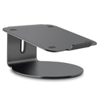 ShoppingAll - Support ergonomique pour ordinateur portable avec base pivotante à 360°- Gris-La conception en acier aluminium lisse, durable et de qualité supérieure s'adapte à la plupart des surfaces et des appareils (en particulier vos macbooks). Nous l'avons conçu pour faire passer votre bureau à la maison ou au bureau au niveau supérieur ! La couleur est complémentaire à votre bureau et embellit votre bureau.