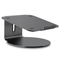 ShoppingAll - Support ergonomique pour ordinateur portable avec base pivotante à 360°- Gris-La conception en acier aluminium lisse, durable et de qualité supérieure s'adapte à la plupart des surfaces et des appareils (en particulier vos macbooks). Nous l'avons conçu pour faire passer votre bureau à la maison ou au bureau au niveau supérieur ! La couleur est complémentaire à votre bureau et embellit votre bureau.