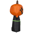 GEMMY - Tête de citrouille gonflable d'Halloween avec faucheuse - 107 cm-Se gonfle automatiquement en quelques secondes